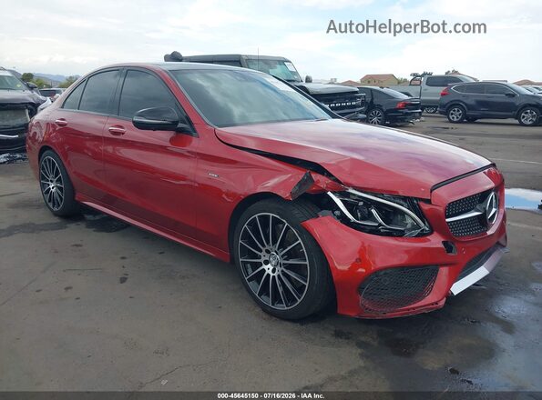 55SWF6EB3GU130208 2016 MERCEDES-BENZ C-CLASS Red Widok z przodu