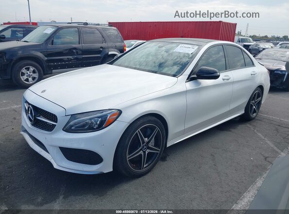 55SWF6EB3HU232593 2017 MERCEDES-BENZ AMG C 43 White წინა მარცხენა ხედი სამი მეოთხედიდან