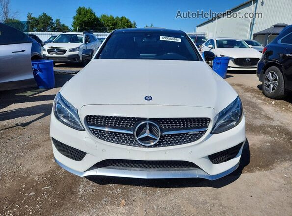 55SWF6EB3JU234396 2018 MERCEDES-BENZ C White Դիմացի տեսք