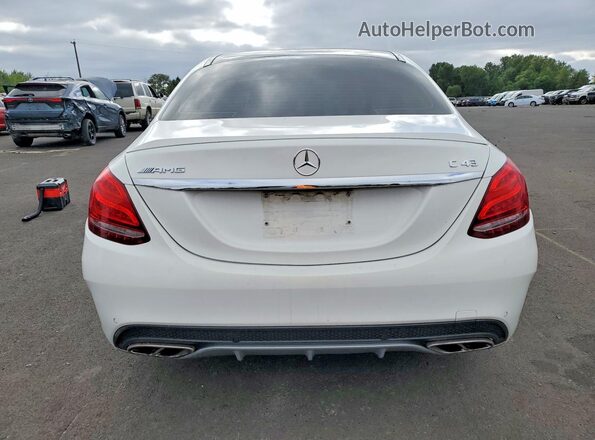 55SWF6EB4HU194727 2017 MERCEDES-BENZ C White Հետևի տեսք