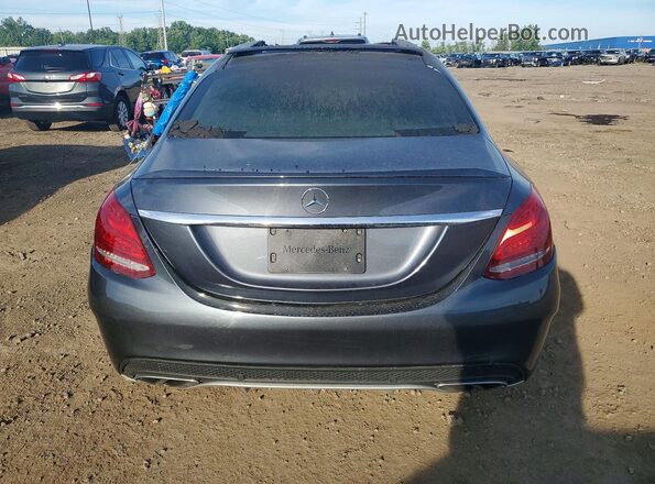 55SWF6EB5GU130498 2016 MERCEDES-BENZ C Gray Հետևի տեսք