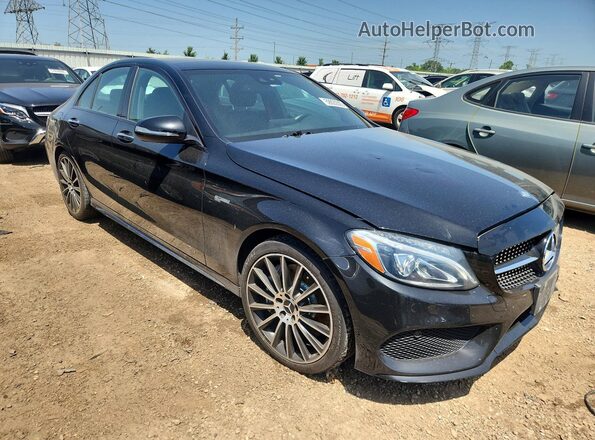 55SWF6EB6HU192333 2017 MERCEDES-BENZ C Black Przód prawy