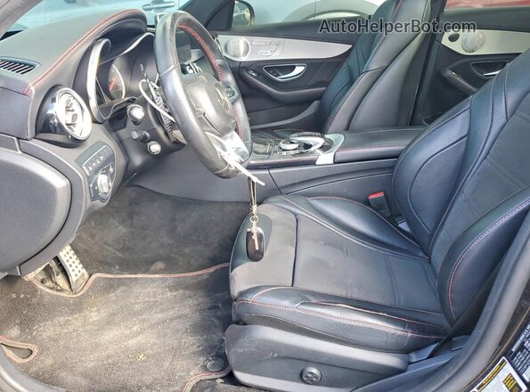 55SWF6EB6JU251984 2018 MERCEDES-BENZ C Black Front interior view