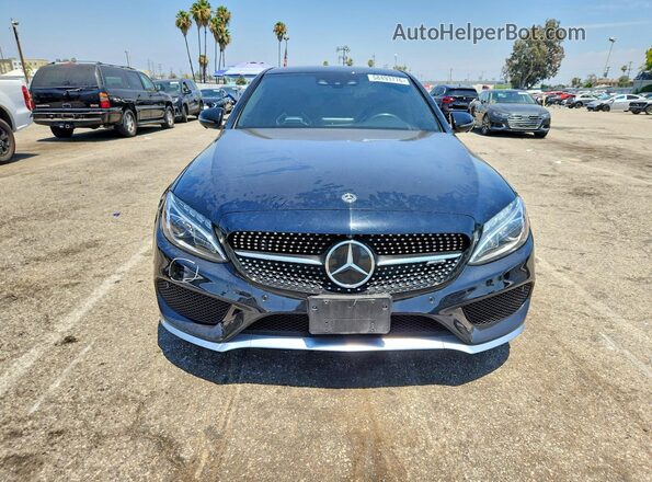 55SWF6EB7JU244929 2018 MERCEDES-BENZ C Black Front view