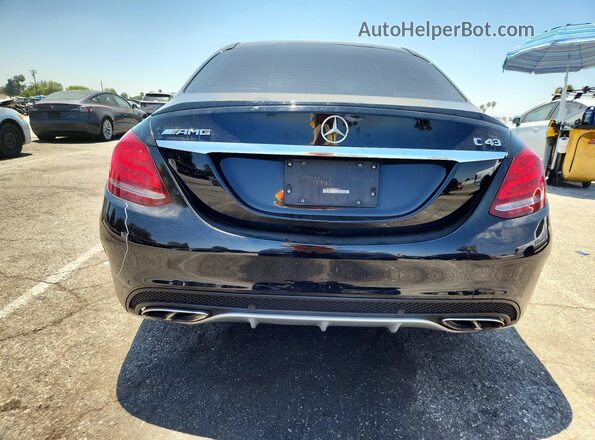 55SWF6EB7JU244929 2018 MERCEDES-BENZ C Black Rear view