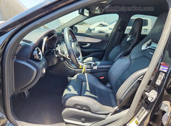 55SWF6EB7JU244929 2018 MERCEDES-BENZ C Black Front interior view