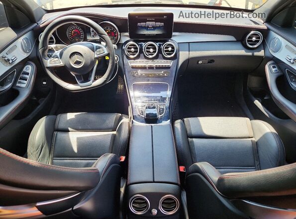 55SWF6EB7JU244929 2018 MERCEDES-BENZ C Black Dashboard view
