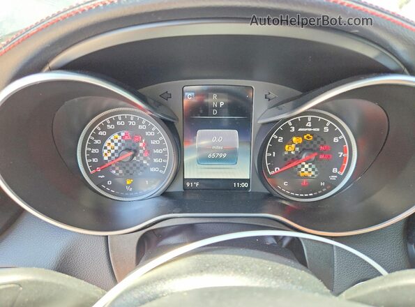 55SWF6EB7JU244929 2018 MERCEDES-BENZ C Black Instrument cluster view