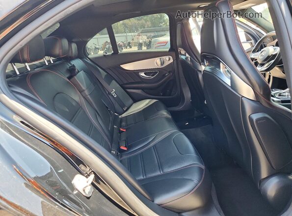 55SWF6EB7JU244929 2018 MERCEDES-BENZ C Black Rear seats view