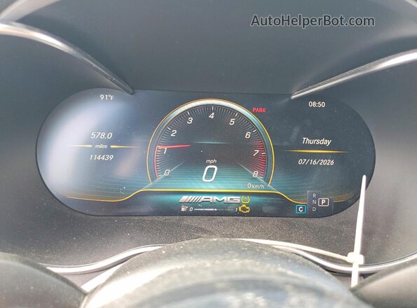 55SWF6EB7LU331975 2020 MERCEDES-BENZ C White Instrument cluster view