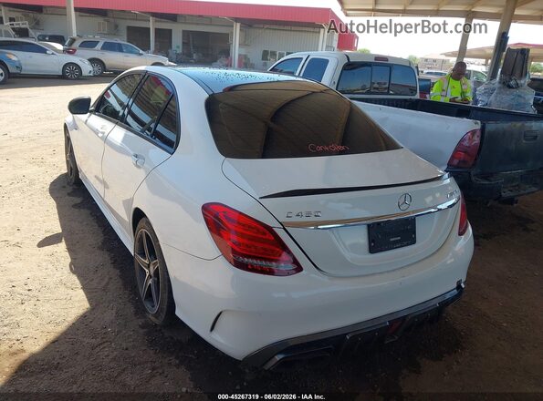 55SWF6EB9GU123456 2016 MERCEDES-BENZ C-CLASS White Rear left