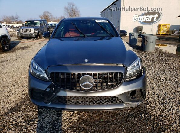 55SWF6EBXKU294077 2019 MERCEDES-BENZ C Gray Front view