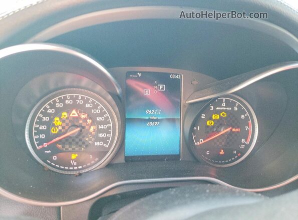 55SWF6EBXKU294077 2019 MERCEDES-BENZ C Gray Instrument cluster view