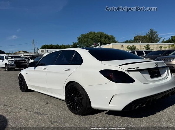 55SWF6EBXKU308138 2019 MERCEDES-BENZ AMG C 43 White Trasero izquierdo