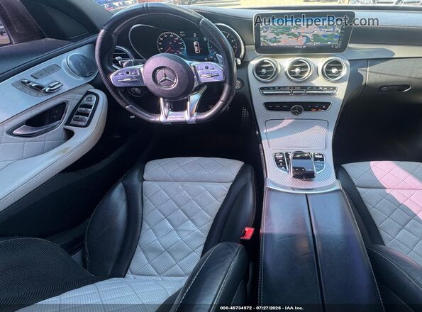 55SWF6EBXKU308138 2019 MERCEDES-BENZ AMG C 43 White Vista de la etiqueta del VIN