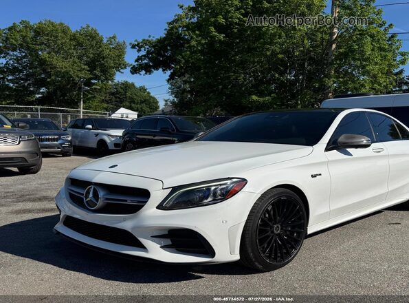 55SWF6EBXKU308138 2019 MERCEDES-BENZ AMG C 43 White Vista tres cuartos delantera izquierda