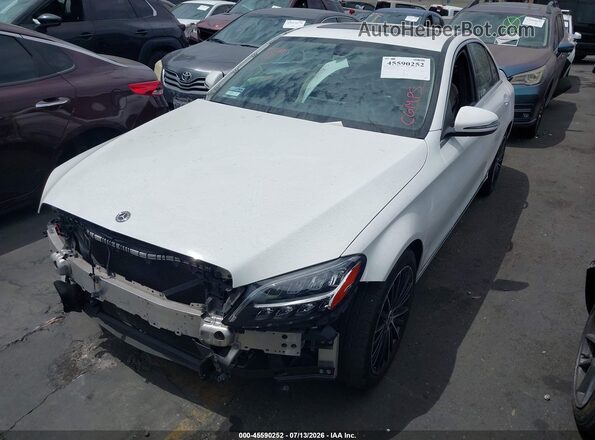 55SWF8DB0LU332821 2020 MERCEDES-BENZ C-CLASS Белый Передняя левая четверть