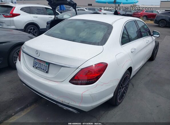 55SWF8DB0LU332821 2020 MERCEDES-BENZ C-CLASS Белый Задняя правая четверть