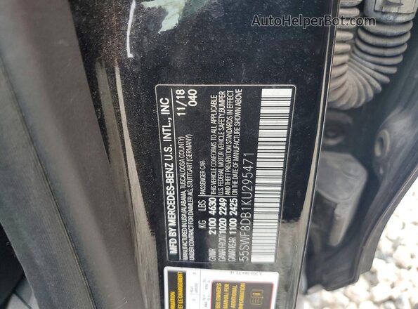 55SWF8DB1KU295471 2019 MERCEDES-BENZ C Черный Вид подкапотного пространства