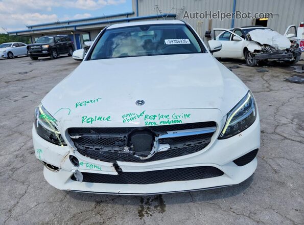 55SWF8DB1KU296426 2019 MERCEDES-BENZ C White წინა ხედი