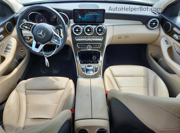 55SWF8DB1KU296426 2019 MERCEDES-BENZ C White წინა პანელის ხედი