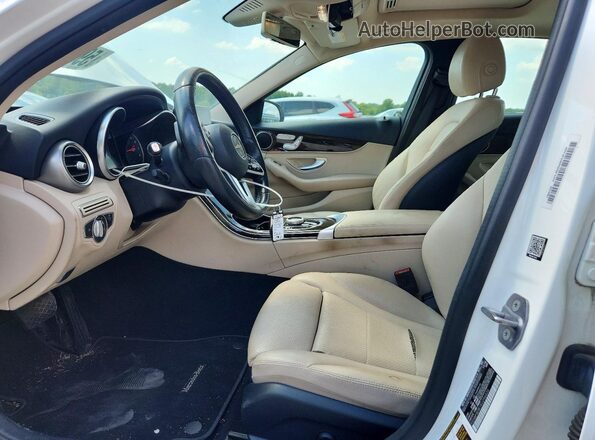 55SWF8DB1KU296426 2019 MERCEDES-BENZ C White წინა სალონის ხედი