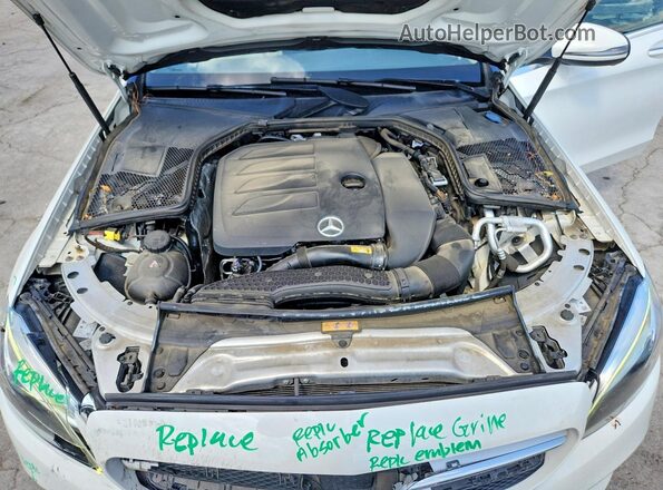 55SWF8DB1KU296426 2019 MERCEDES-BENZ C White უკანა სალონის ხედი