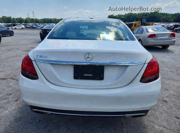 55SWF8DB1KU296426 2019 MERCEDES-BENZ C White უკანა ხედი