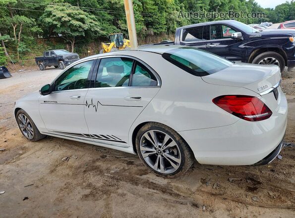 55SWF8DB1KU308333 2019 MERCEDES-BENZ C White Trasero izquierdo