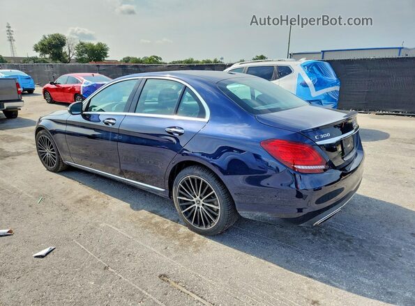 55SWF8DB1KU308350 2019 MERCEDES-BENZ C Blue Rear left