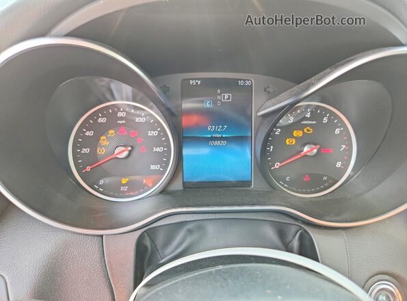 55SWF8DB1KU308350 2019 MERCEDES-BENZ C Blue Instrument cluster view