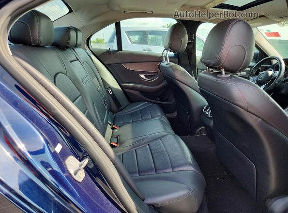 55SWF8DB1KU308350 2019 MERCEDES-BENZ C Blue Rear seats view