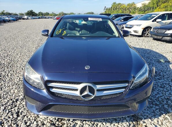 55SWF8DB1KU308350 2019 MERCEDES-BENZ C Blue Front view