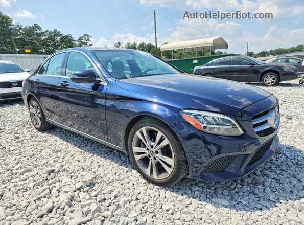 55SWF8DB1KU317064 2019 MERCEDES-BENZ C Blue Передня права чверть