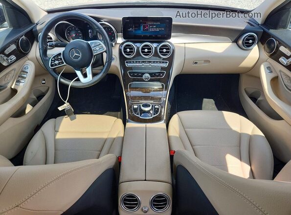 55SWF8DB1KU317064 2019 MERCEDES-BENZ C Blue Вид панелі приладів