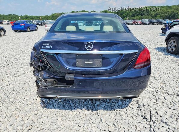 55SWF8DB1KU317064 2019 MERCEDES-BENZ C Blue Вид ззаду