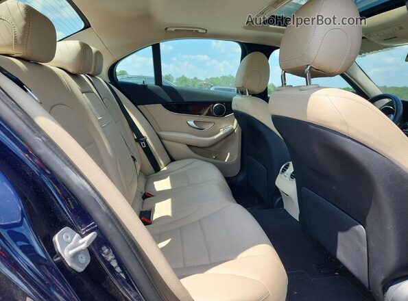55SWF8DB1KU317064 2019 MERCEDES-BENZ C Blue Вид задніх сидінь