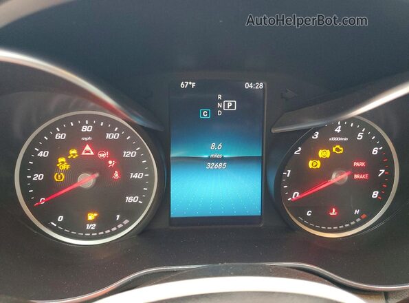 55SWF8DB1KU319994 2019 MERCEDES-BENZ C Черный Вид щитка приборов