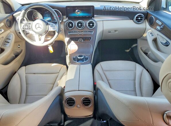 55SWF8DB1LU324159 2020 MERCEDES-BENZ C White წინა პანელის ხედი