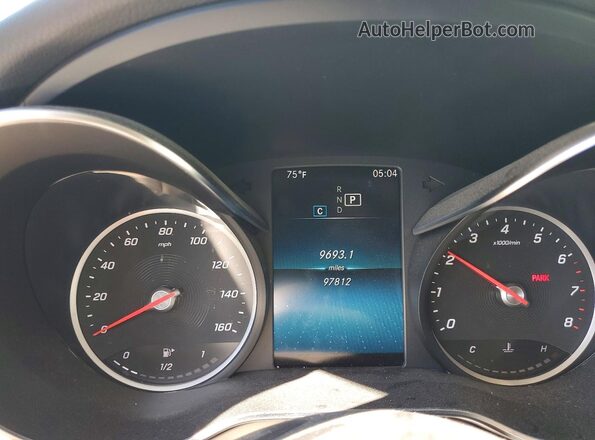 55SWF8DB1LU324159 2020 MERCEDES-BENZ C White ხელსაწყოთა პანელის ხედი