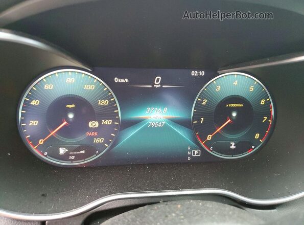 55SWF8DB1LU329040 2020 MERCEDES-BENZ C White Вид щитка приладів