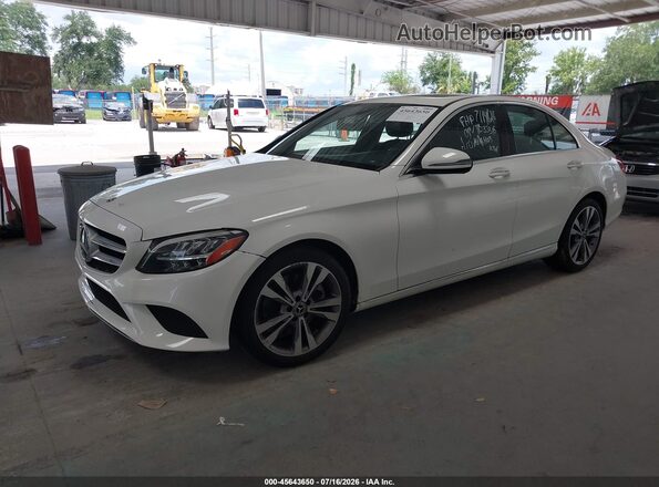 55SWF8DB2KU289310 2019 MERCEDES-BENZ C-CLASS White წინა მარცხენა ხედი სამი მეოთხედიდან