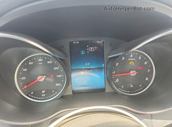 55SWF8DB2KU322130 2019 MERCEDES-BENZ C White ხელსაწყოთა პანელის ხედი