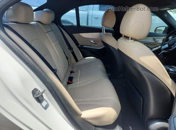 55SWF8DB2KU322130 2019 MERCEDES-BENZ C White უკანა სავარძლების ხედი