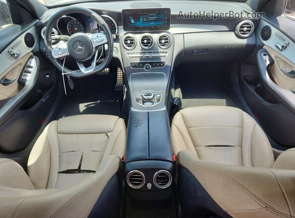 55SWF8DB2KU322130 2019 MERCEDES-BENZ C White წინა პანელის ხედი