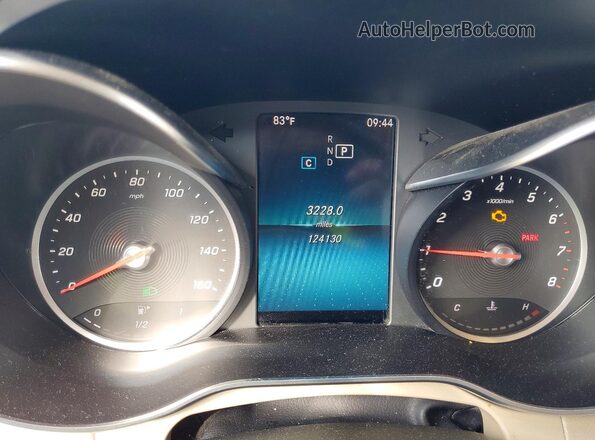 55SWF8DB6KU295062 2019 MERCEDES-BENZ C Blue Вид щитка приладів