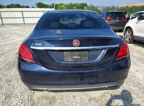 55SWF8DB6KU295062 2019 MERCEDES-BENZ C Blue Вид ззаду