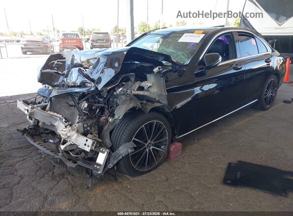 55SWF8DB6KU304228 2019 MERCEDES-BENZ C-CLASS Black წინა მარცხენა ხედი სამი მეოთხედიდან