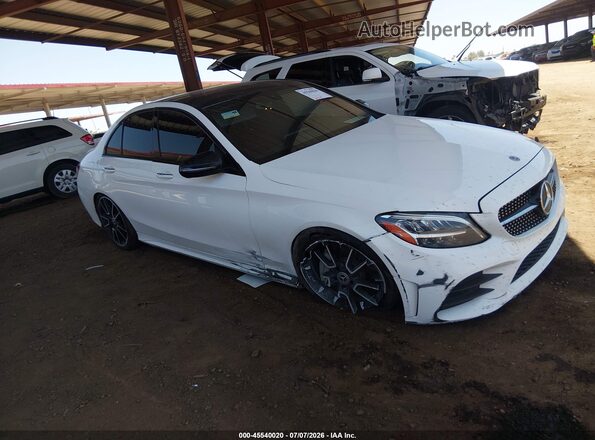 55SWF8DB6KU306321 2019 MERCEDES-BENZ C-CLASS White Widok z przodu