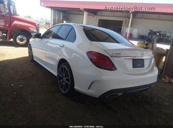 55SWF8DB6KU306321 2019 MERCEDES-BENZ C-CLASS White Tył lewy